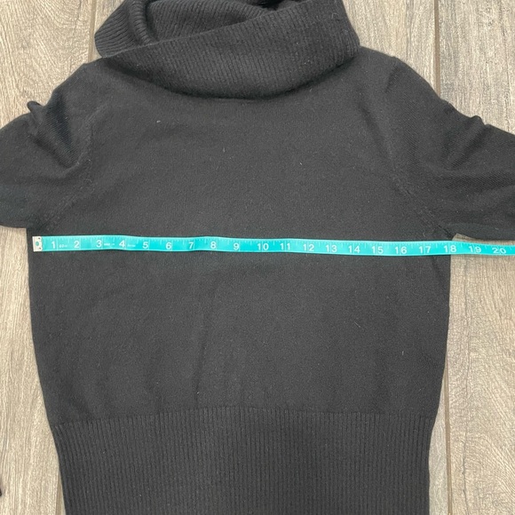 Cashmere. Anne Klein Sport Black Cowl Neck Sweater - Picture 4 of 6